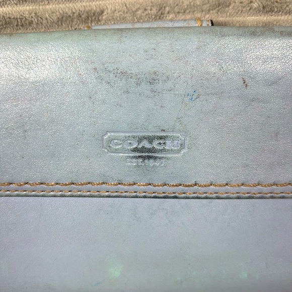 Coach light Blue Women's Turn Lock Wallet - Picture 4 of 6